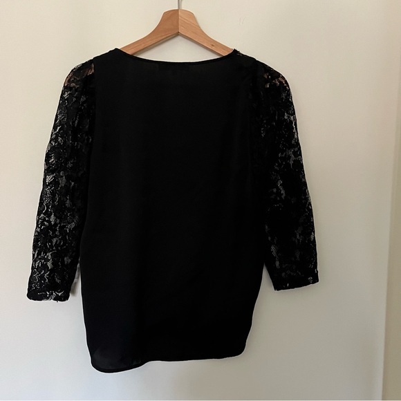 sandro laced panelled blouse - Picture 3 of 6